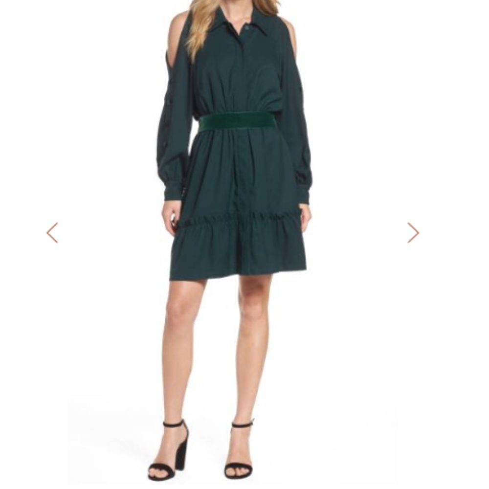 Eliza J Cold Shoulder Shirtdress Size XS